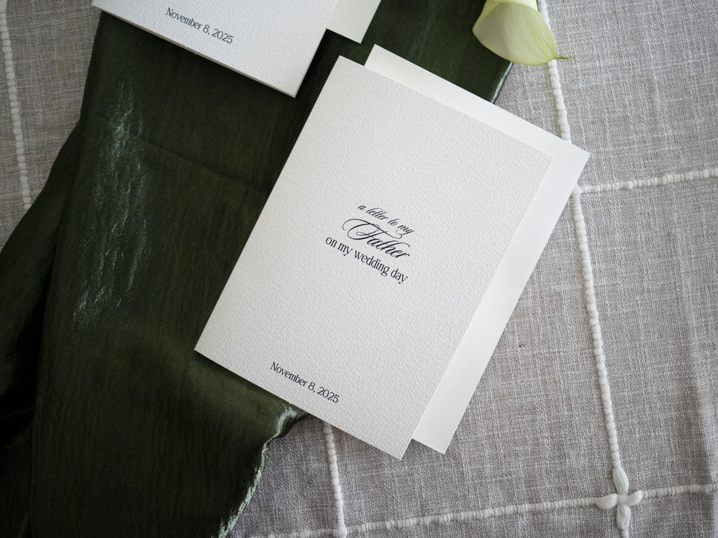 A Letter to My [Person] on My Wedding Day Card