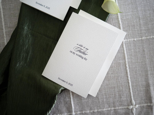 A Letter to My [Person] on My Wedding Day Card