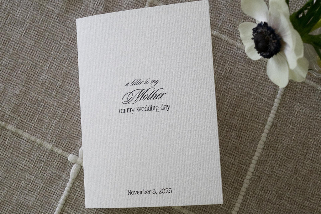 A Letter to My [Person] on My Wedding Day Card