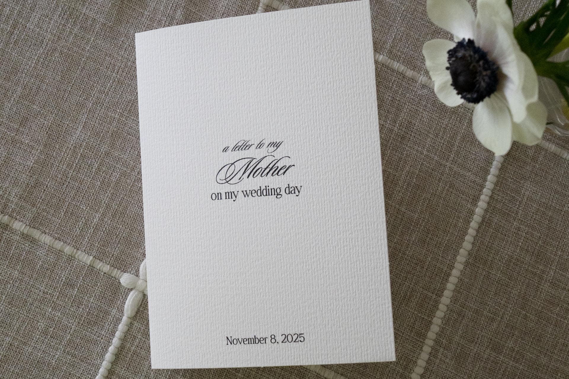 A Letter to My [Person] on My Wedding Day Card