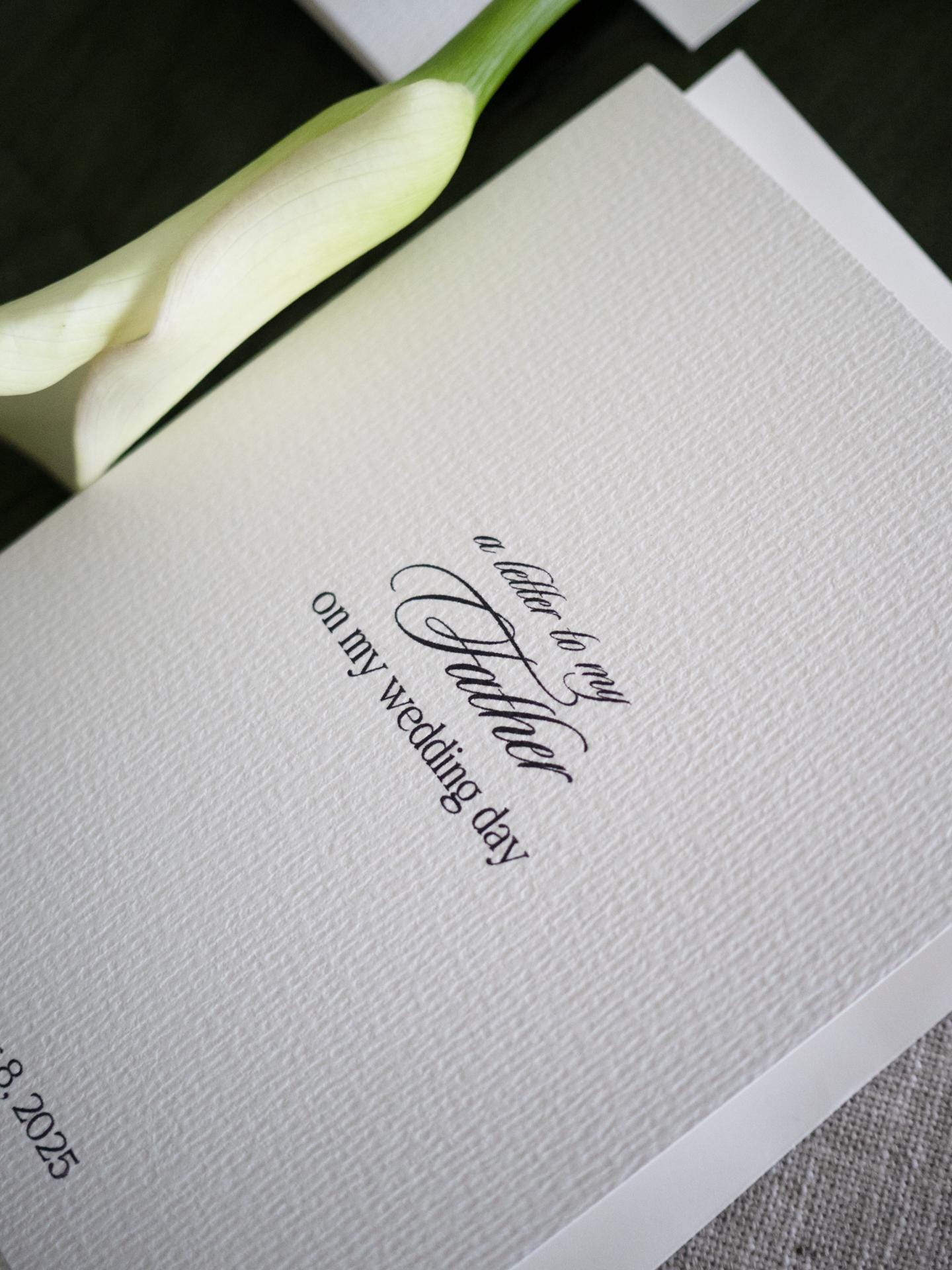 A Letter to My [Person] on My Wedding Day Card