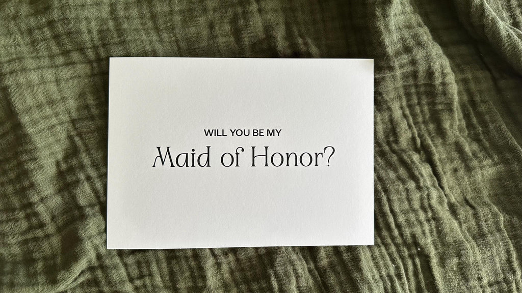 Bridesmaid Proposal 7x5 Cardstock PRINT | Old Money, Quirky,Minimal or Elegant theme
