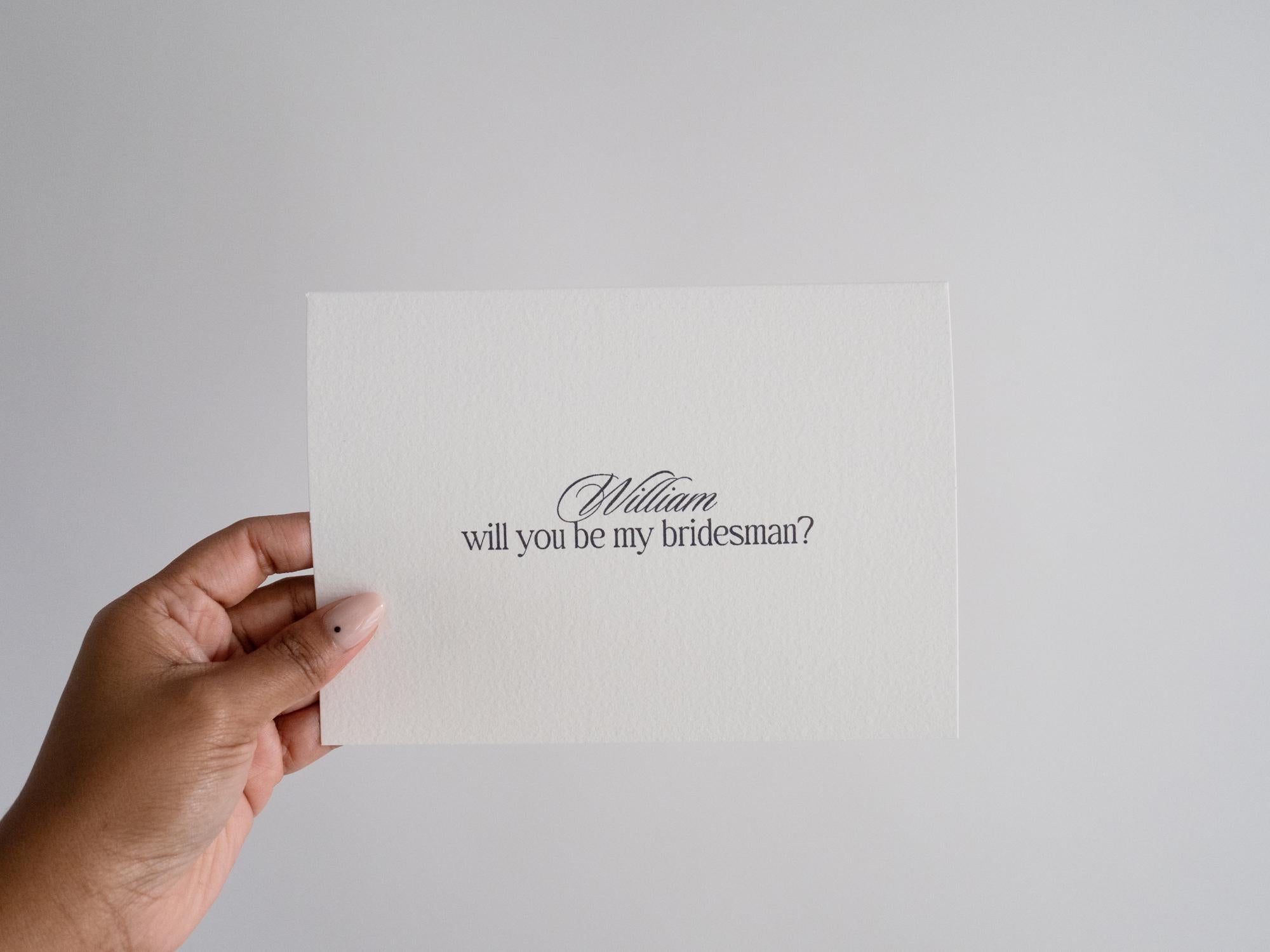 Bridesmaid Proposal Letter Card with Envelope