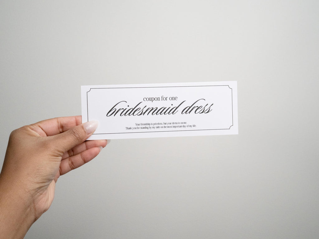 Bridesmaid Dress Coupon