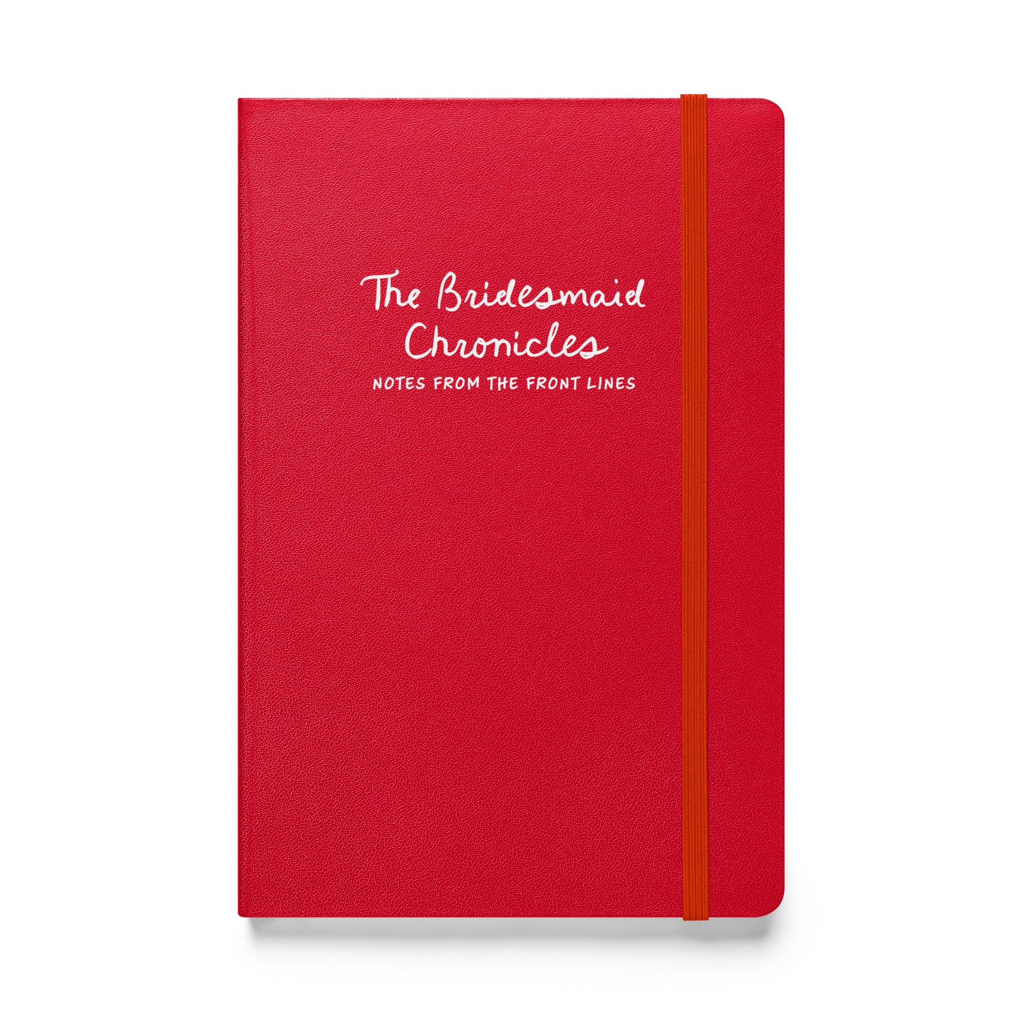 Bridesmaid Chronicles hardcover notebook journal in red