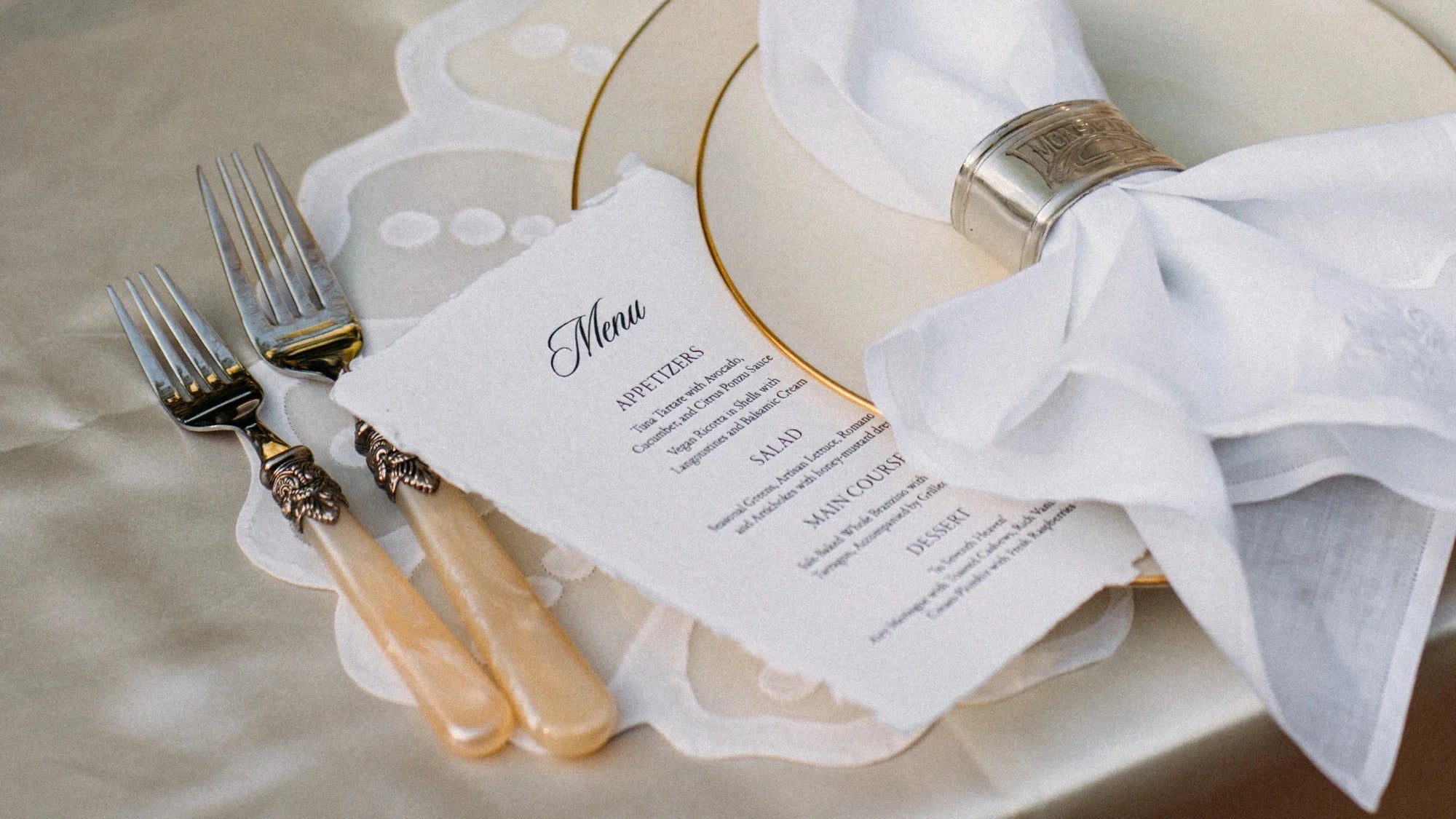 wedding menu design